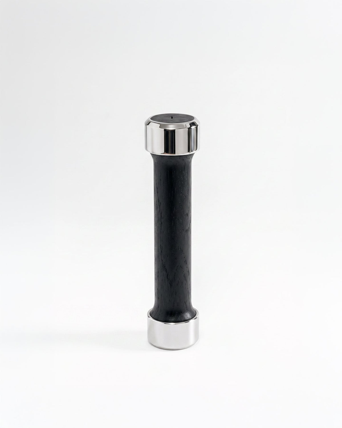 Light Dumbbells by Alama Studio — Alpi Planked Black, Mirror/Satin Stainless Steel — representative weight; selected weight may differ