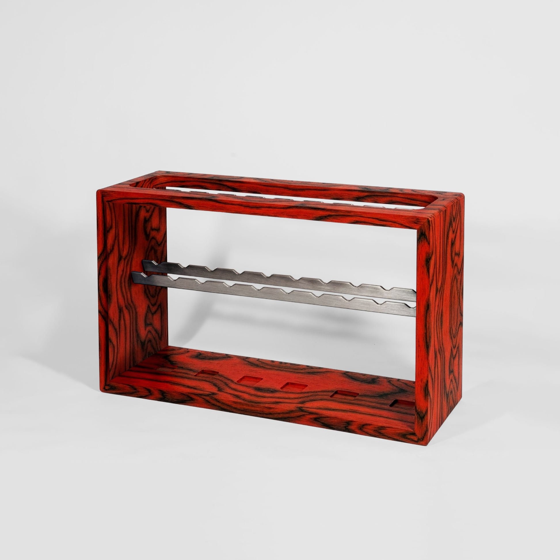 Dumbbell & Kettlebell Storage Floor System by Alama Studio - Alpi Sottsass Red color corrected