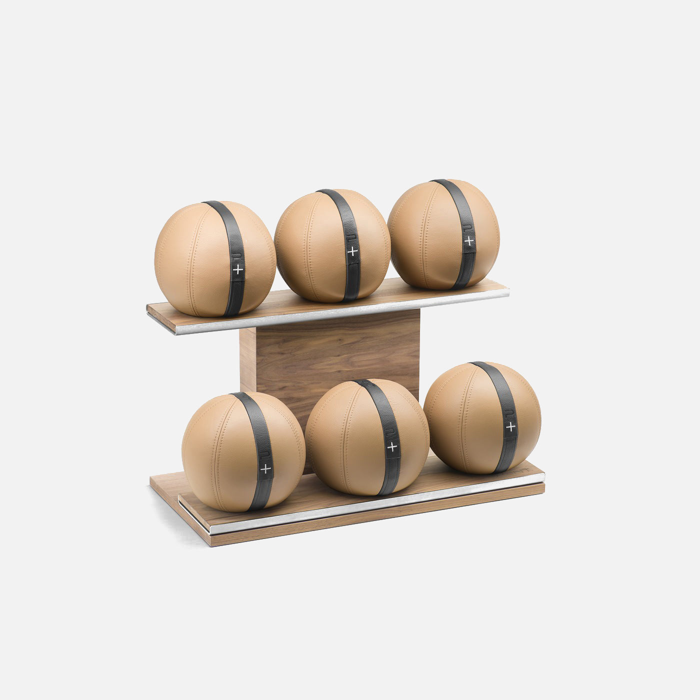 Moxa Leather Medicine Ball Set, Full lifestyle image