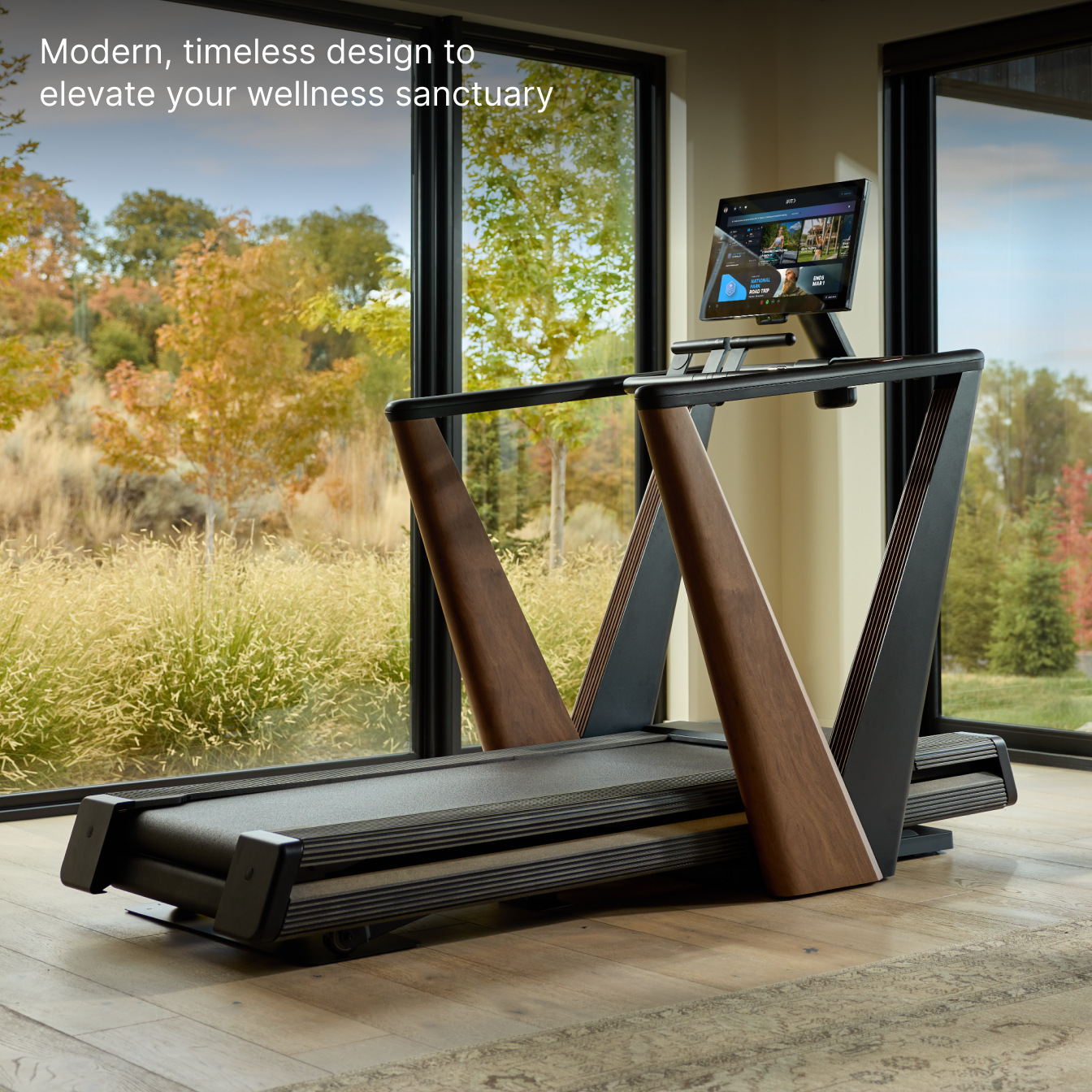 Ultra 1 Treadmill - Ultra 1 Treadmill walnut lifestyle 1