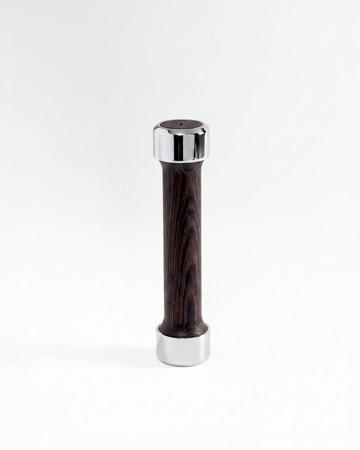 Light Dumbbells by Alama Studio — Alpi Flamed Kakao, Mirror/Satin Stainless Steel — representative weight; selected weight may differ