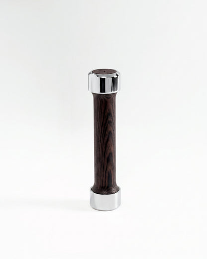 Light Dumbbells by Alama Studio — Alpi Flamed Kakao, Mirror/Satin Stainless Steel — representative weight; selected weight may differ