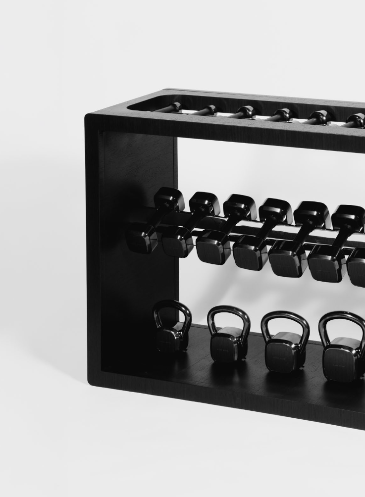 Dumbbell & Kettlebell Storage Floor System by Alama Studio