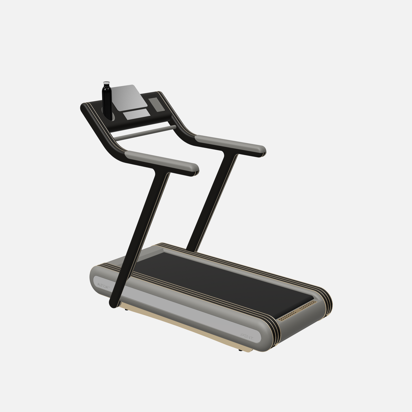 Alessia Motorized Treadmill — Gold, Black Ash, Grey
