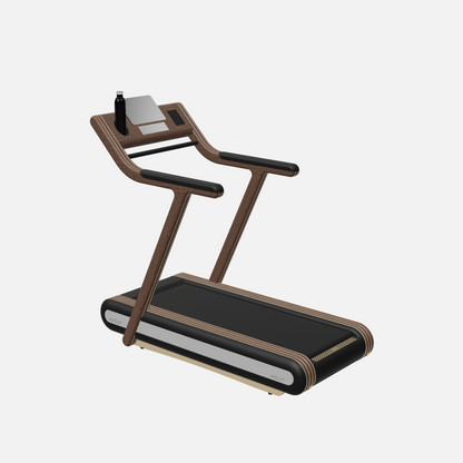 Alessia Motorized Treadmill — Gold, Dark Walnut, Black