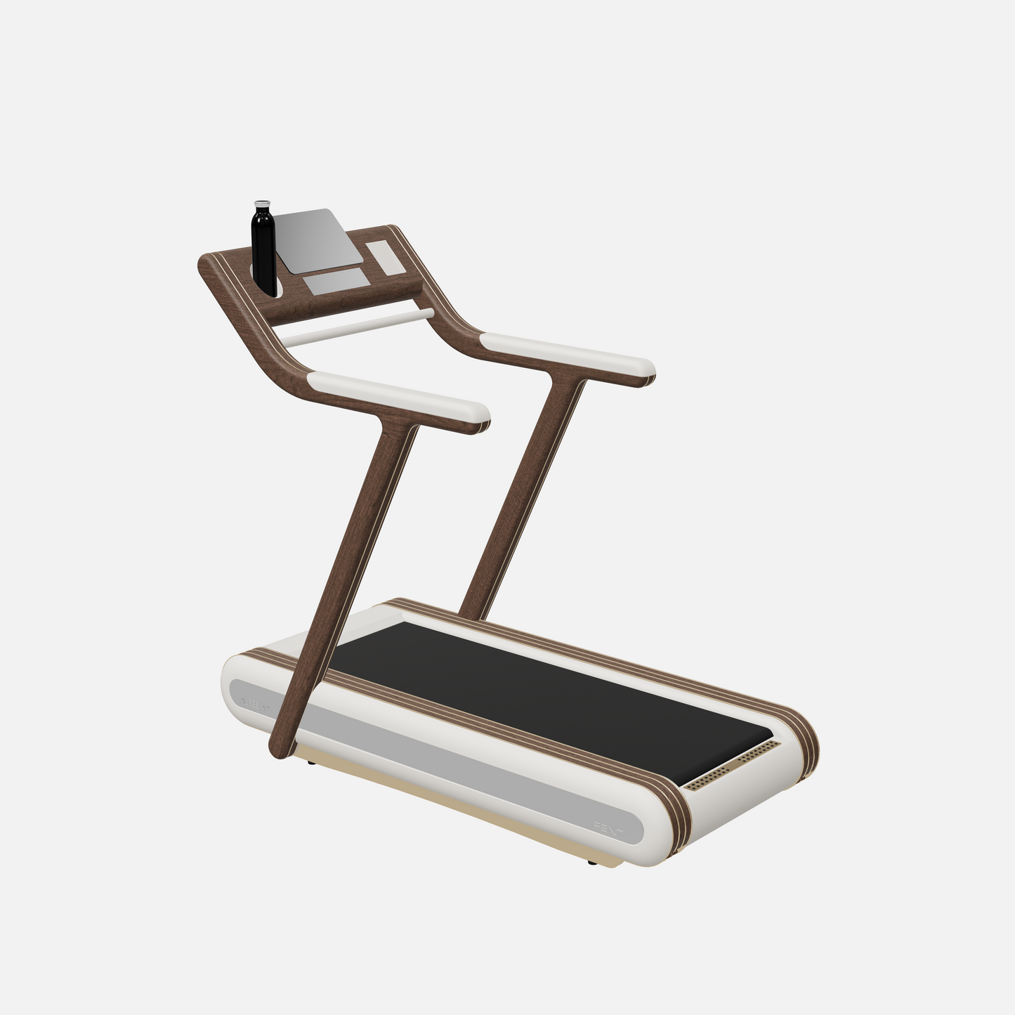 Alessia Motorized Treadmill — Gold, Dark Walnut, White