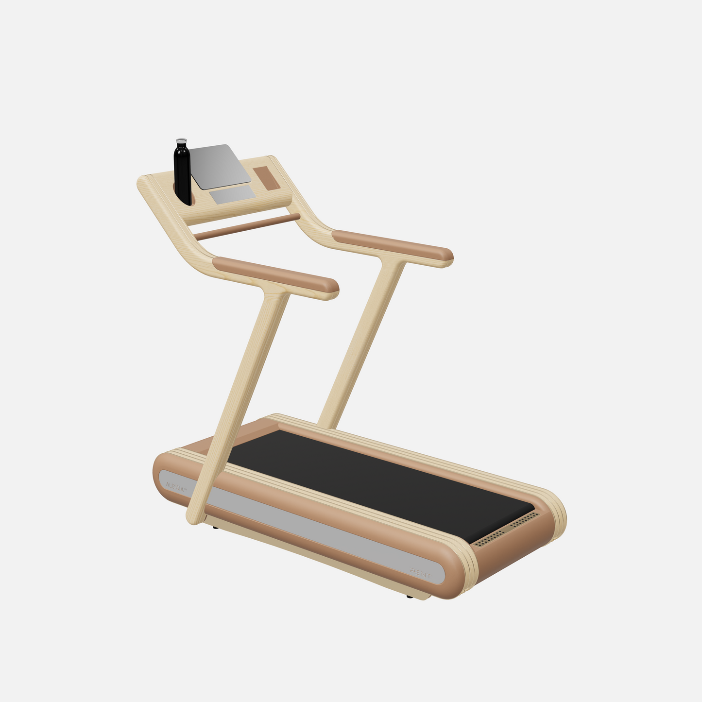 Alessia Motorized Treadmill — Gold, Natural Ash, Brown