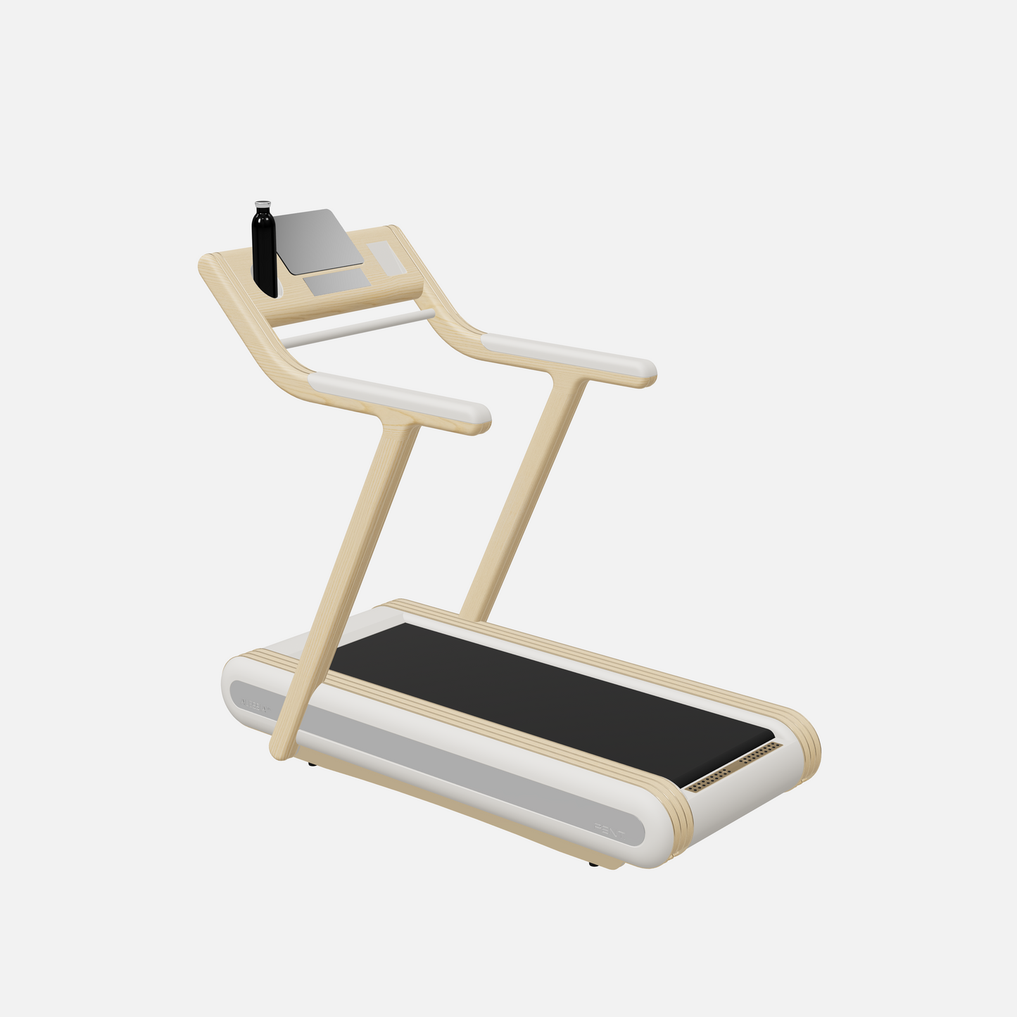Alessia Motorized Treadmill — Gold, Natural Ash, White