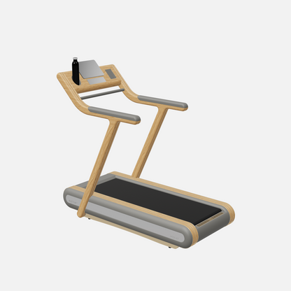 Alessia Motorized Treadmill — Gold, Natural Oak, Grey