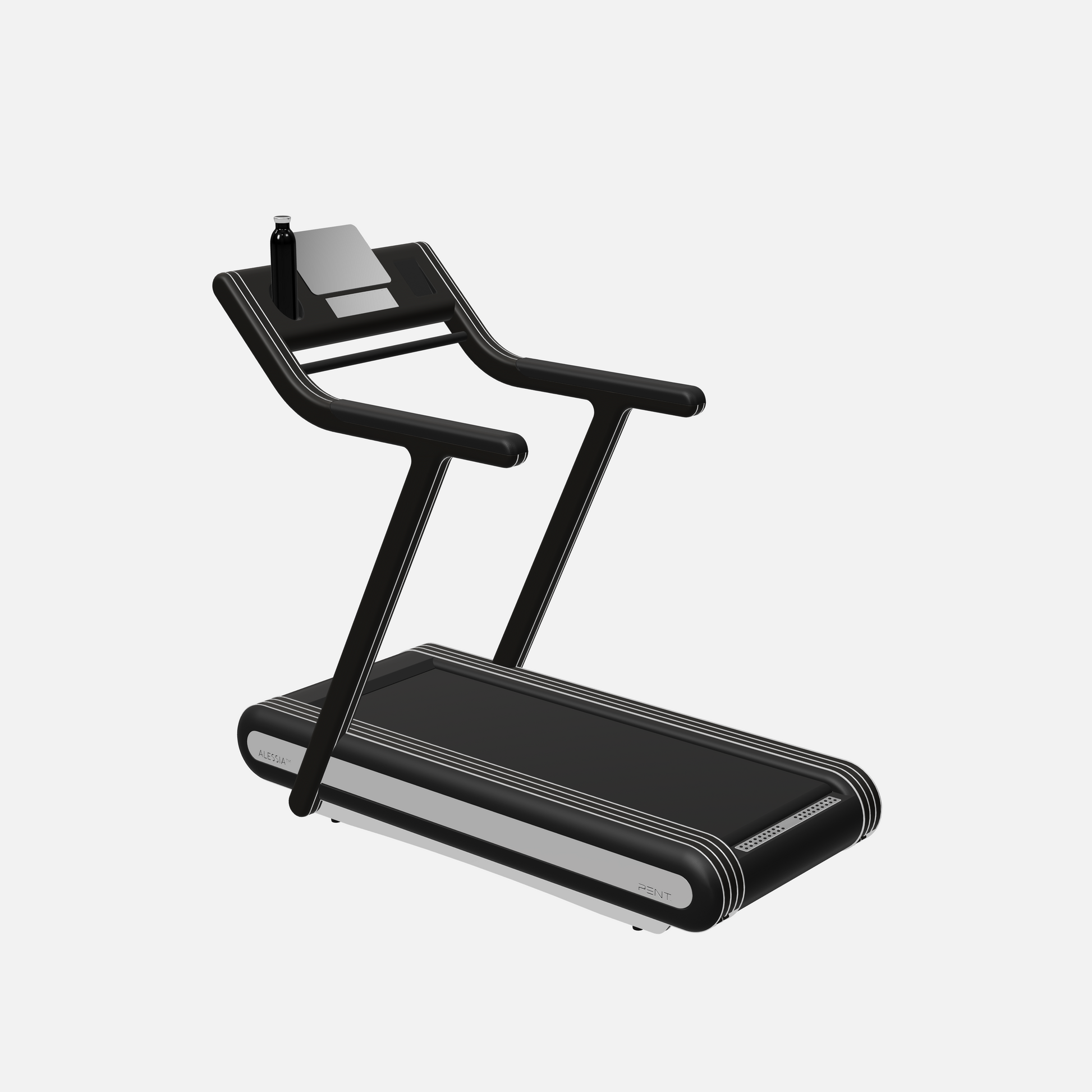 Alessia Motorized Treadmill — Stainless Steel, Black Ash, Black