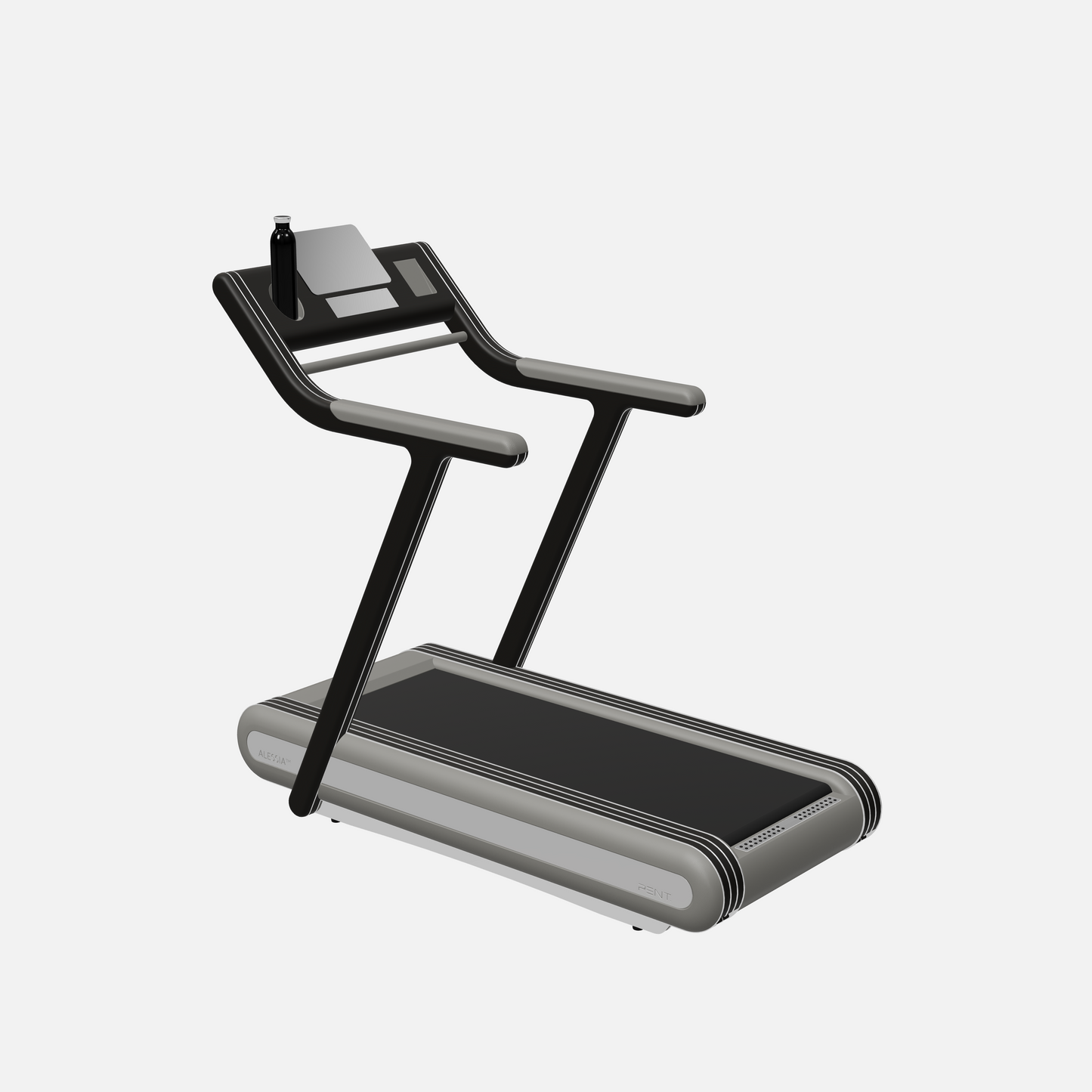 Alessia Motorized Treadmill — Stainless Steel, Black Ash, Grey