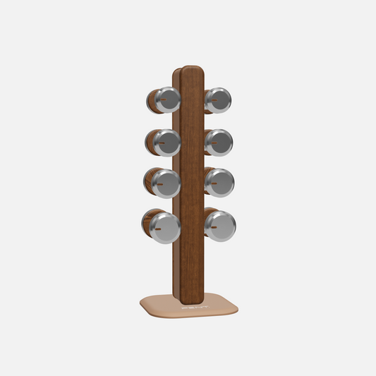 Colmia Vertical Weight Set, Power — Stainless Steel, Walnut Ash, Brown