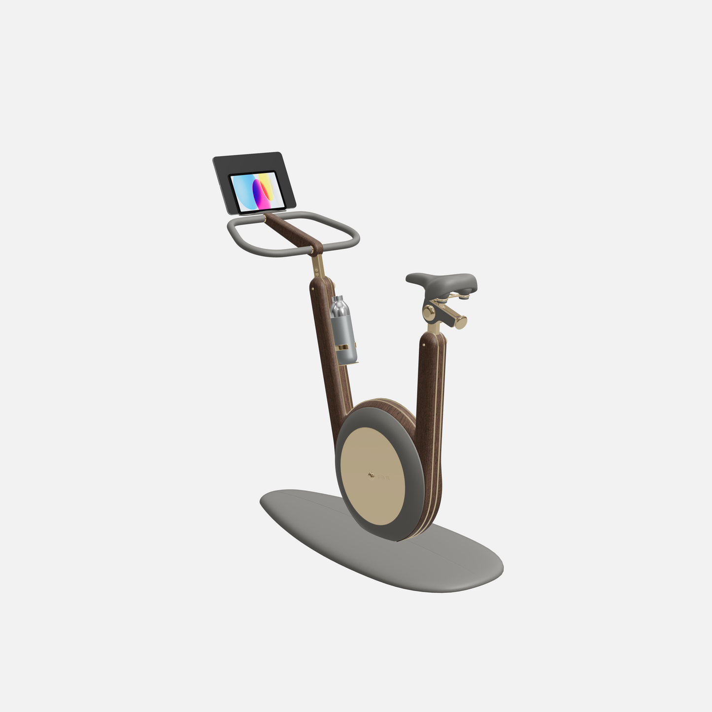 Hania Stationary Bicycle — Gold, Dark Walnut, Grey