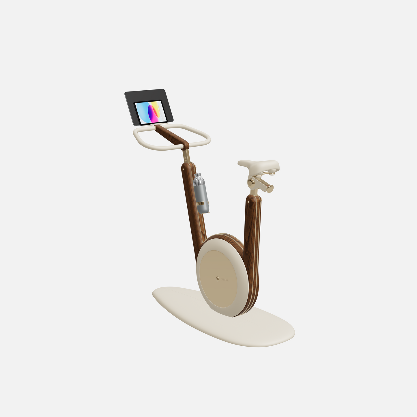 Hania Stationary Bicycle — Gold, Walnut Ash, Beige