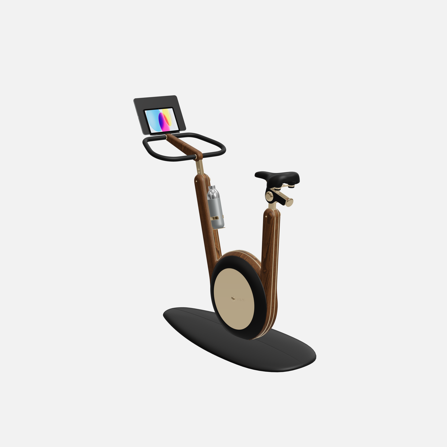 Hania Stationary Bicycle — Gold, Walnut Ash, Black