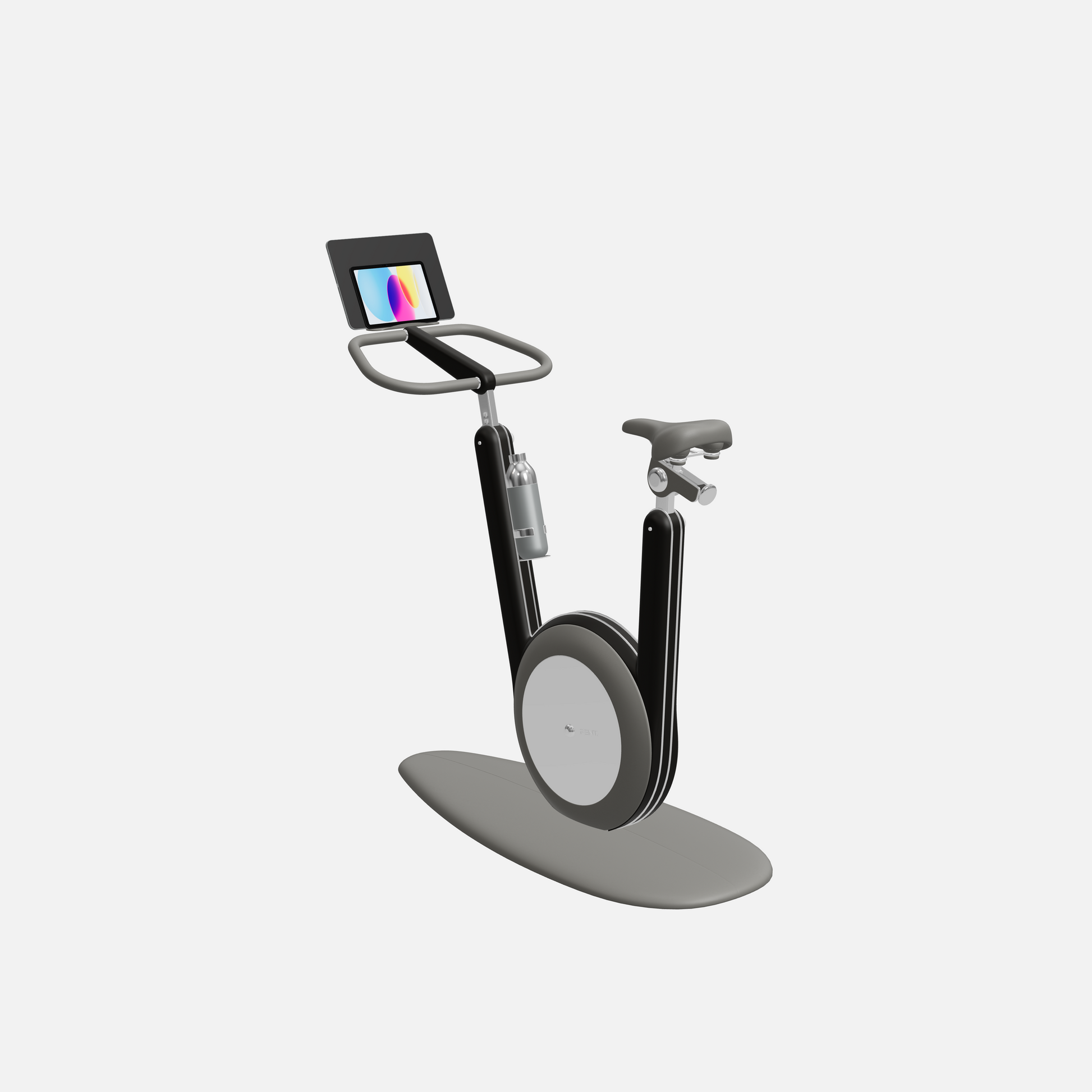 Hania Stationary Bicycle — Stainless Steel, Black Ash, Grey