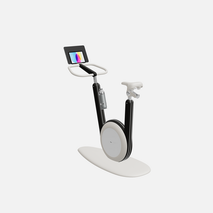 Hania Stationary Bicycle — Stainless Steel, Black Ash, White