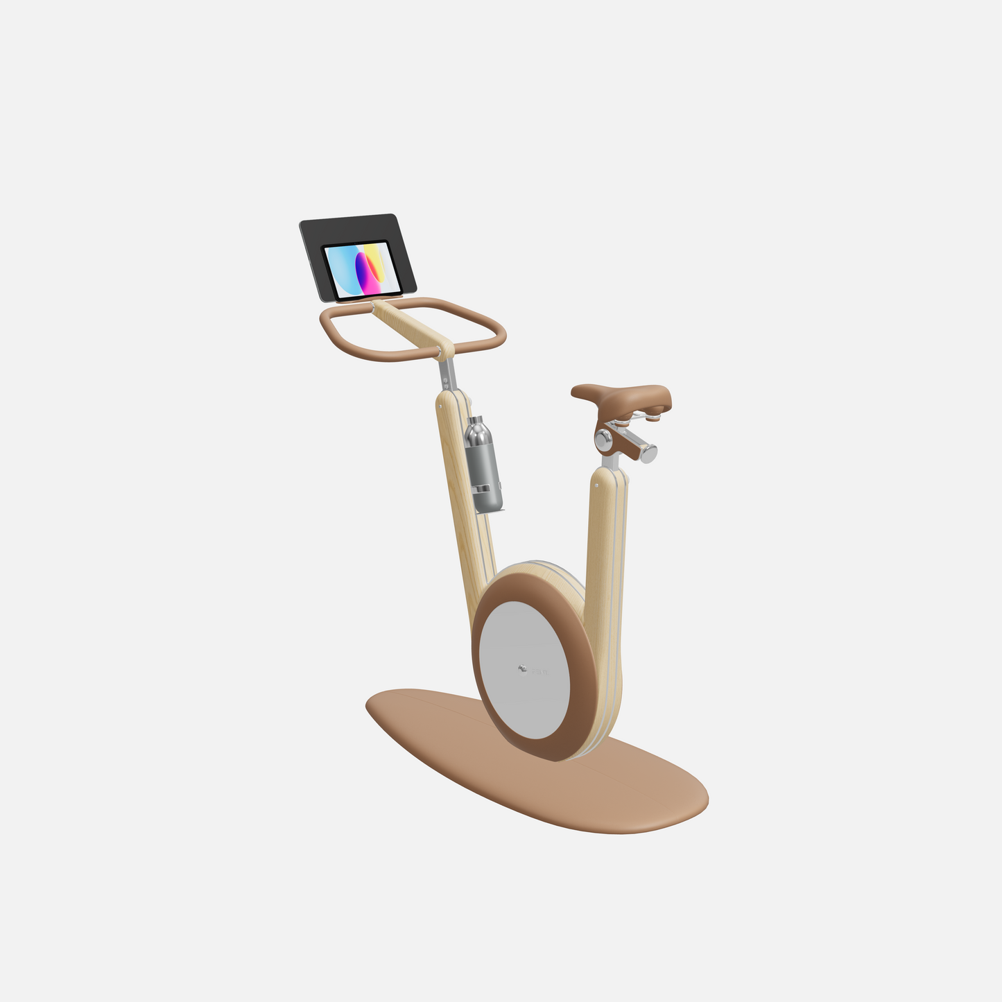 Hania Stationary Bicycle — Stainless Steel, Natural Ash, Brown