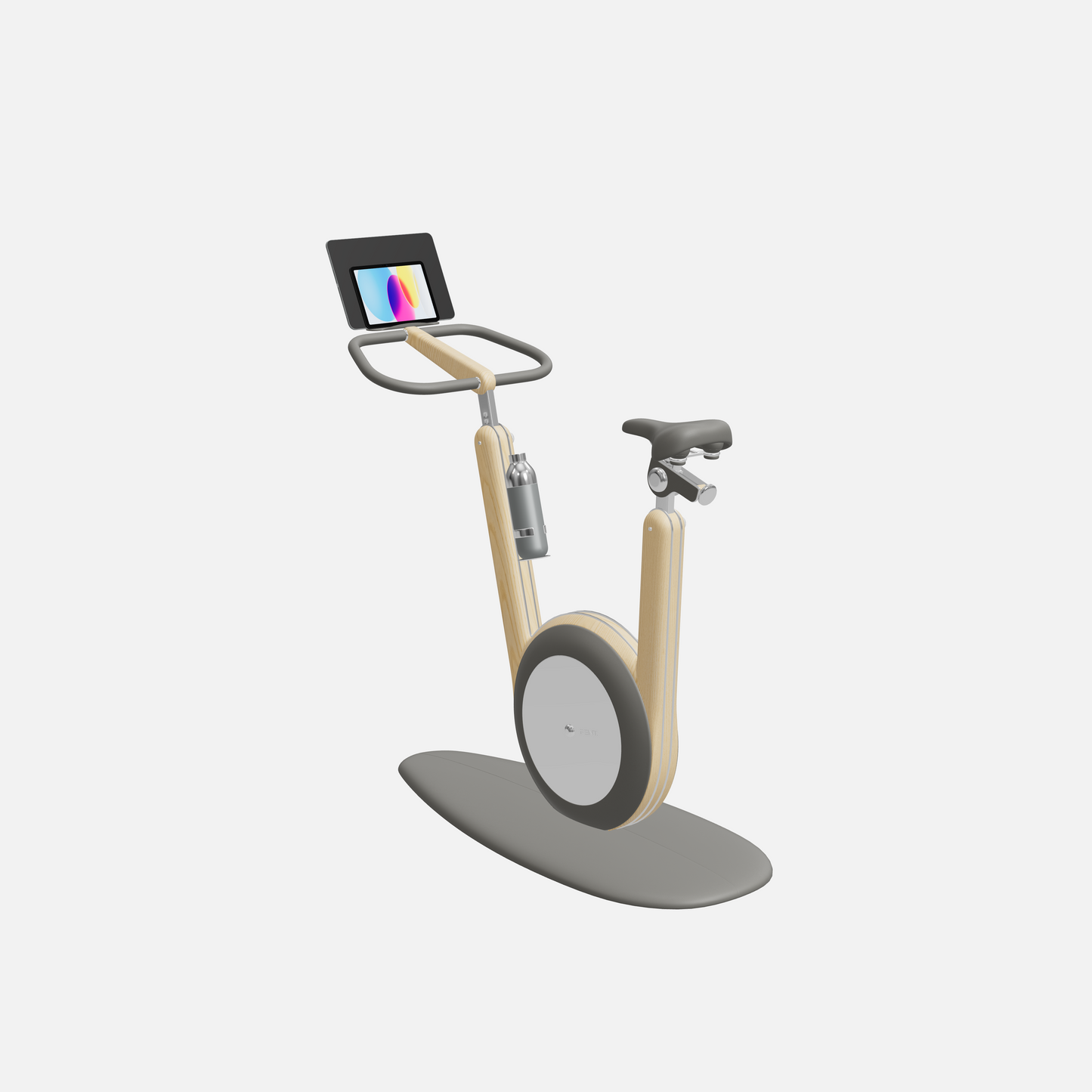 Hania Stationary Bicycle — Stainless Steel, Natural Ash, Grey