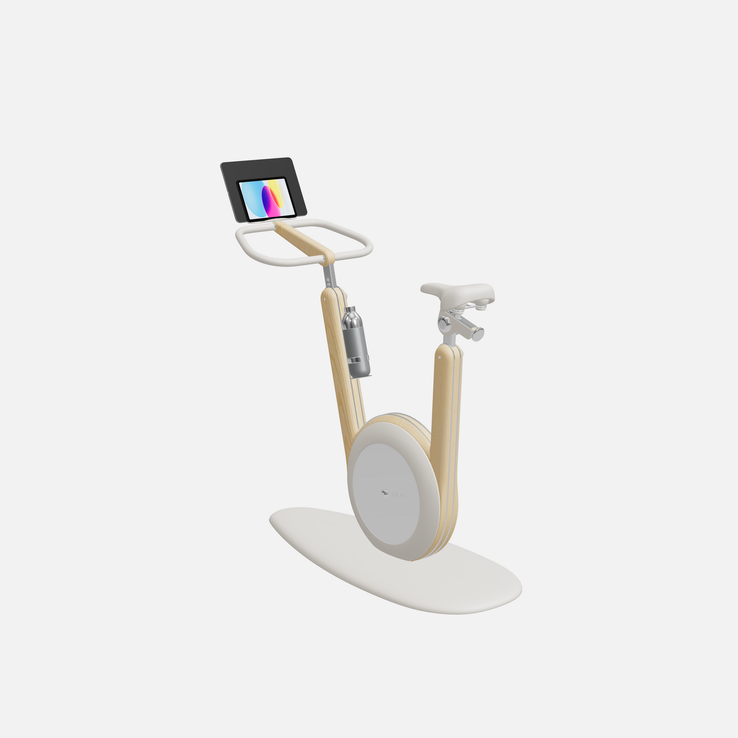Hania Stationary Bicycle — Stainless Steel, Natural Ash, White
