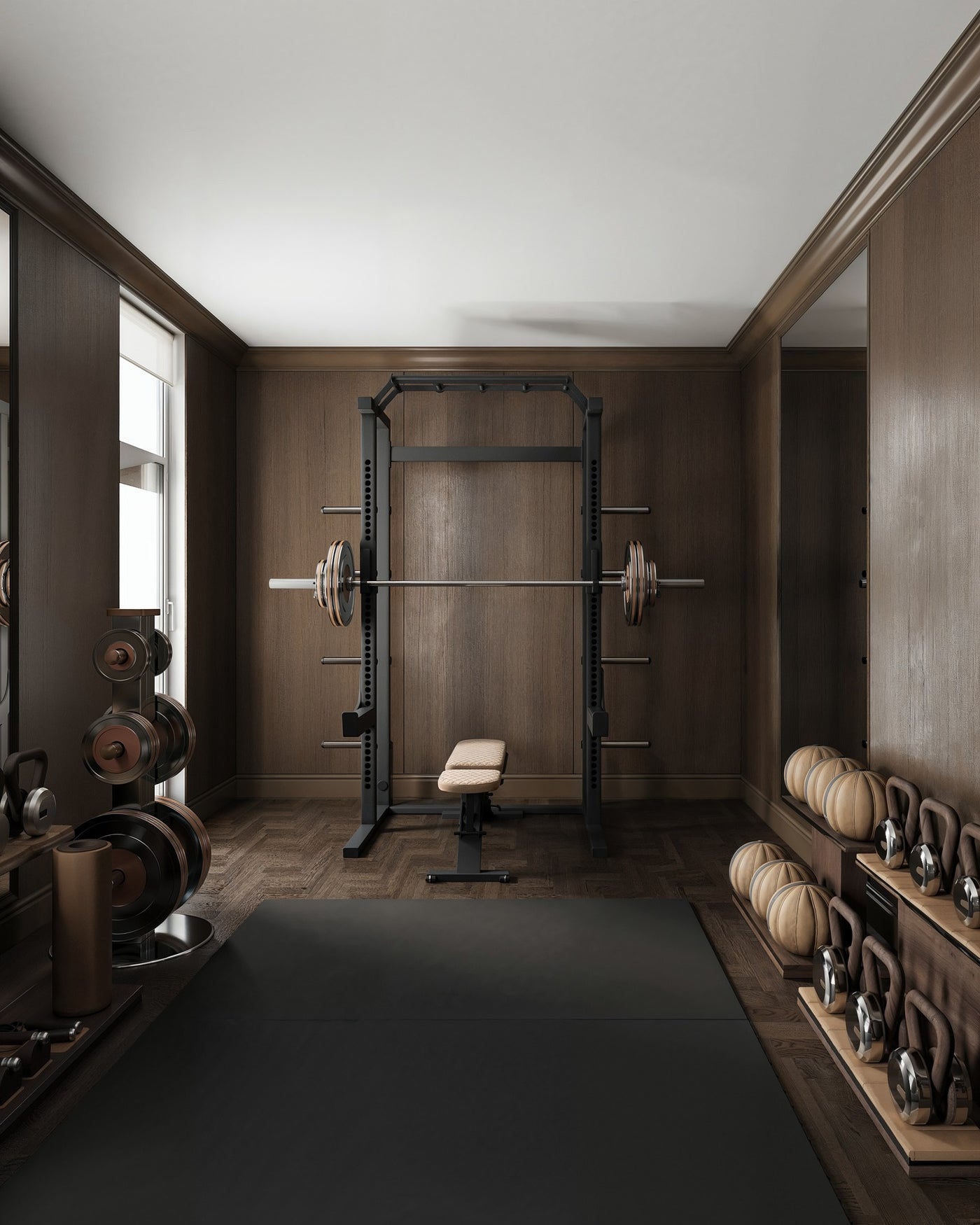 New Canaan Wood Floor Gym