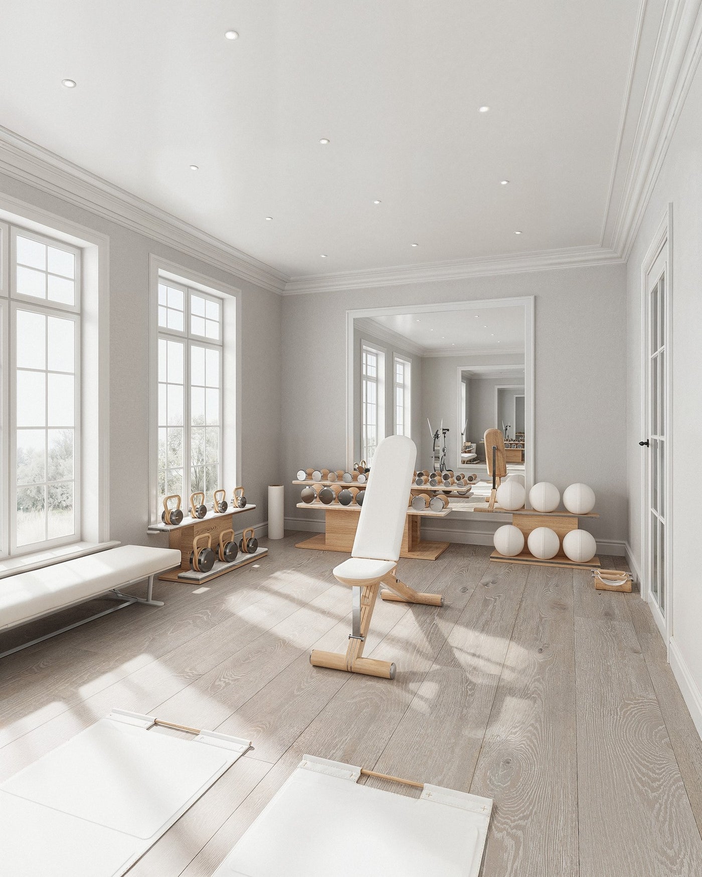 New Canaan White Natural Gym