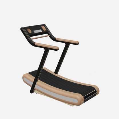 Irena Luxury Manual Treadmill — Gold, Black Ash, Brown