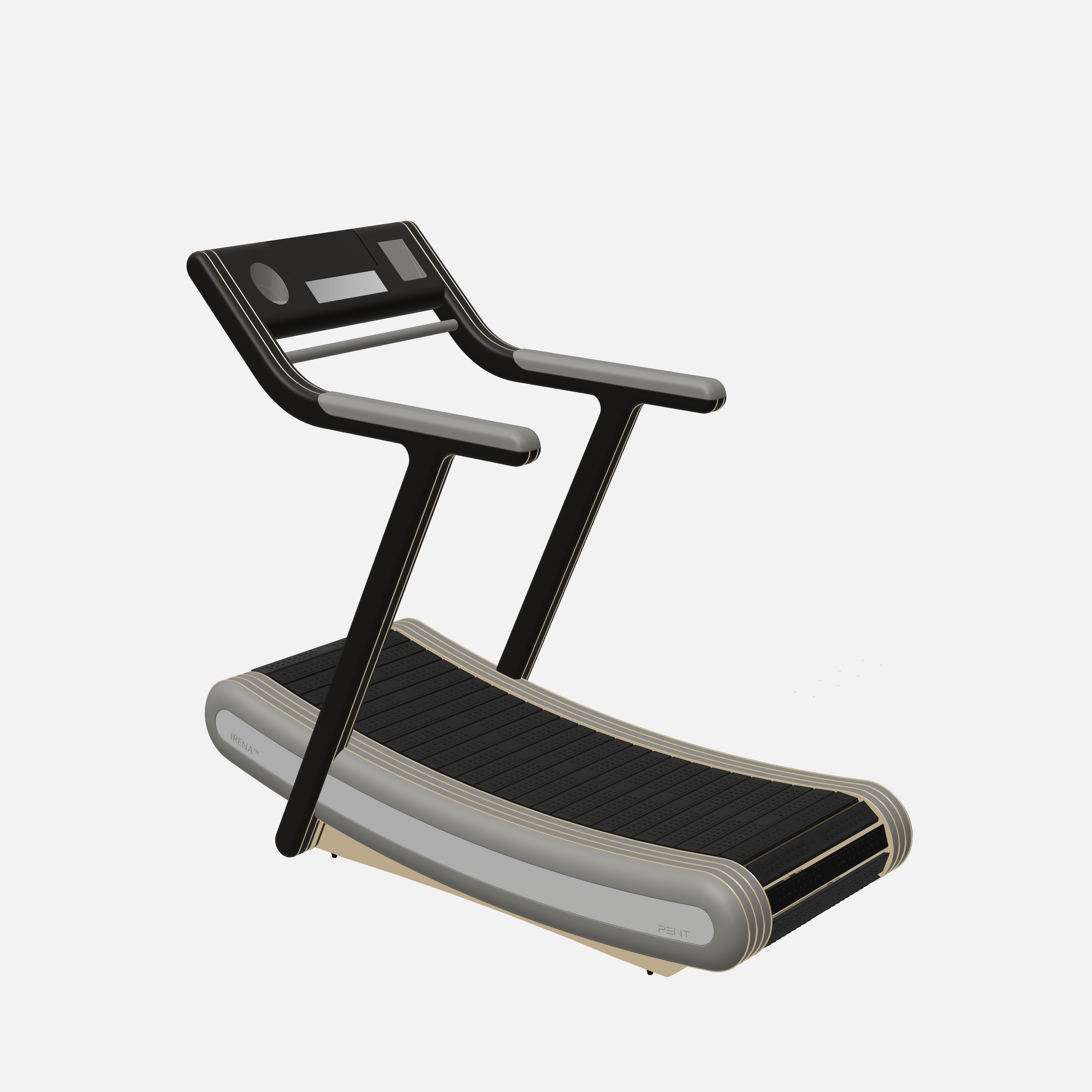 Irena Luxury Manual Treadmill — Gold, Black Ash, Grey