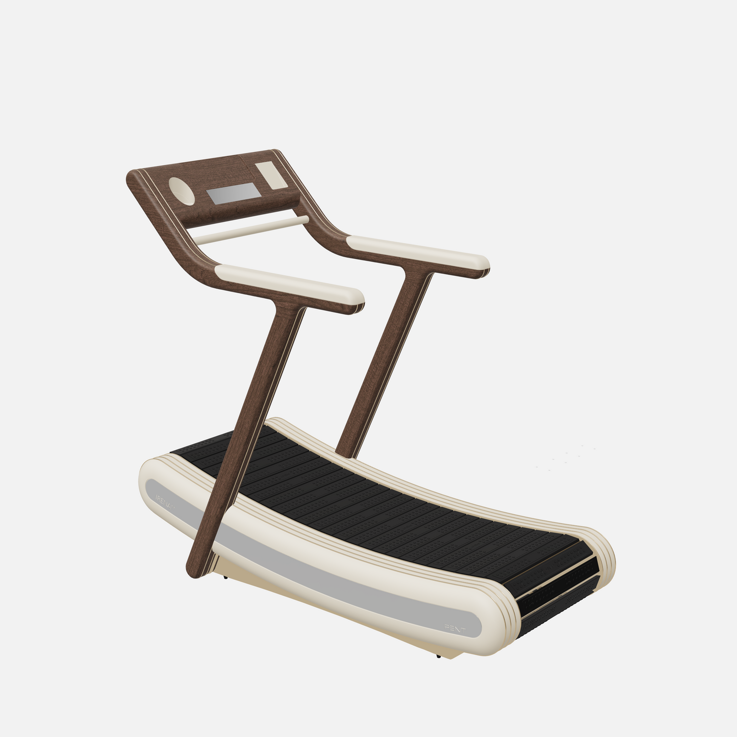 Irena Luxury Manual Treadmill — Gold, Dark Walnut, Beige