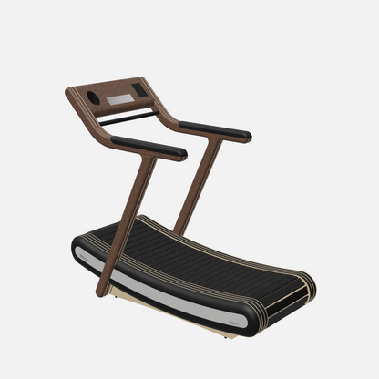 Irena Luxury Manual Treadmill — Gold, Dark Walnut, Black