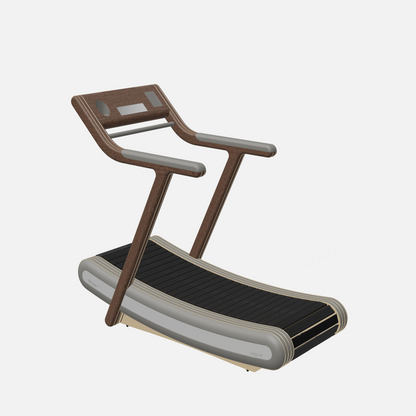 Irena Luxury Manual Treadmill — Gold, Dark Walnut, Grey