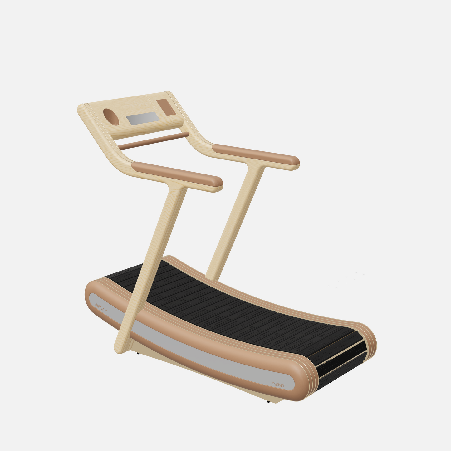 Irena Luxury Manual Treadmill — Gold, Natural Ash, Brown