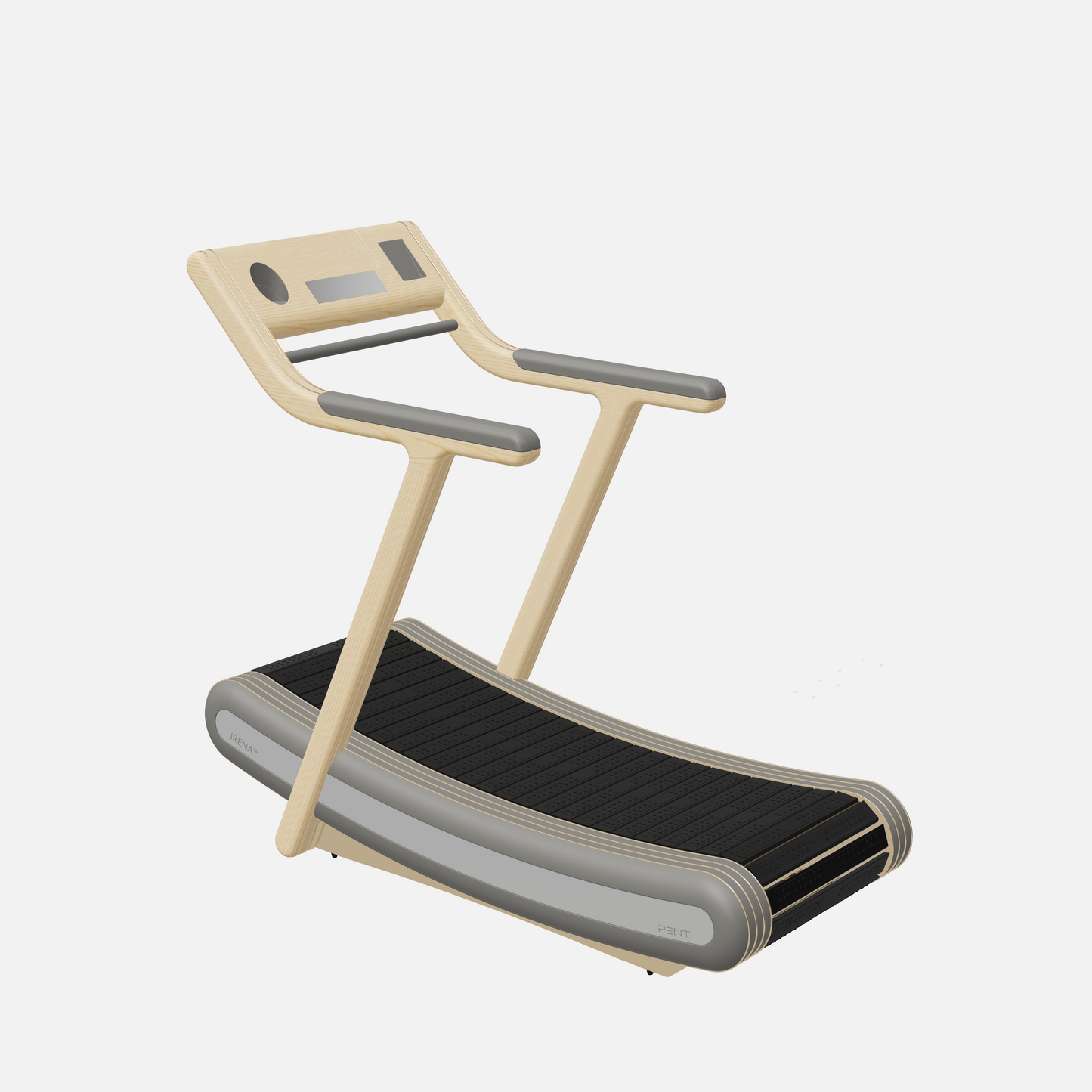 Irena Luxury Manual Treadmill — Gold, Natural Ash, Grey