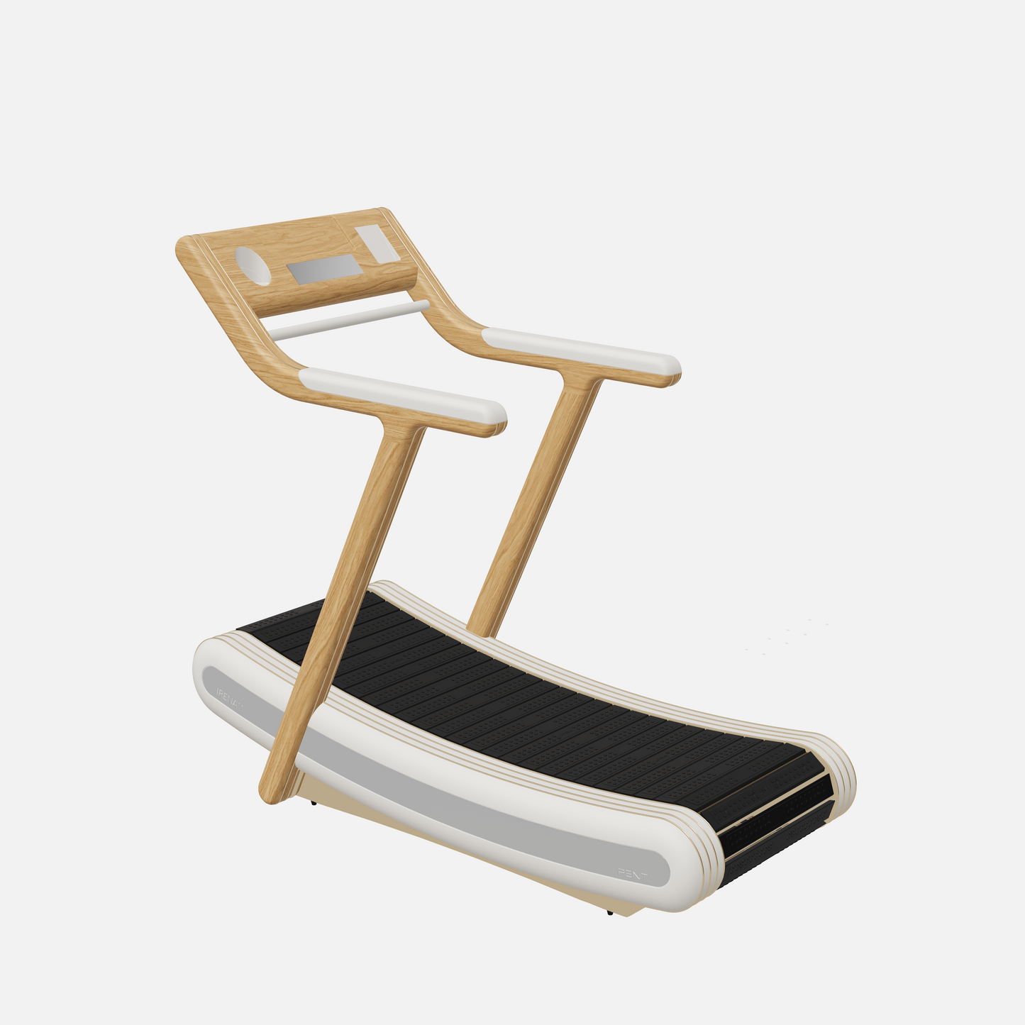 Irena Luxury Manual Treadmill — Gold, Natural Oak, White