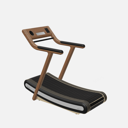 Irena Luxury Manual Treadmill — Gold, Natural Walnut, Black