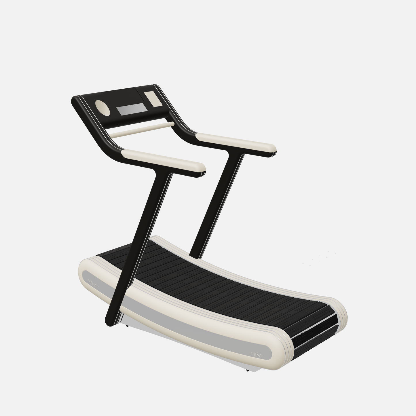 Irena Luxury Manual Treadmill — Stainless Steel, Black Ash, Beige