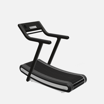 Irena Luxury Manual Treadmill — Stainless Steel, Black Ash, Black