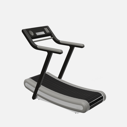 Irena Luxury Manual Treadmill — Stainless Steel, Black Ash, Grey