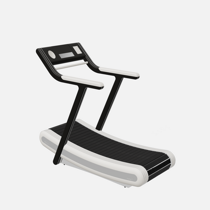Irena Luxury Manual Treadmill — Stainless Steel, Black Ash, White