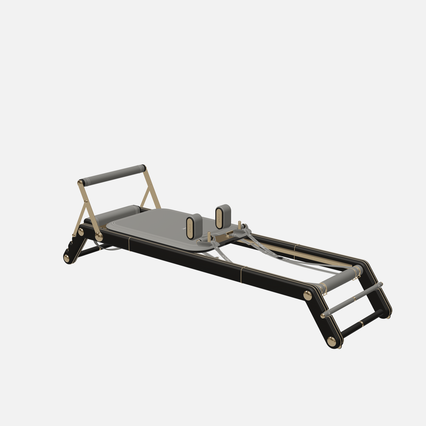 Joana Luxury Pilates Reformer — Gold, Black Ash, Grey