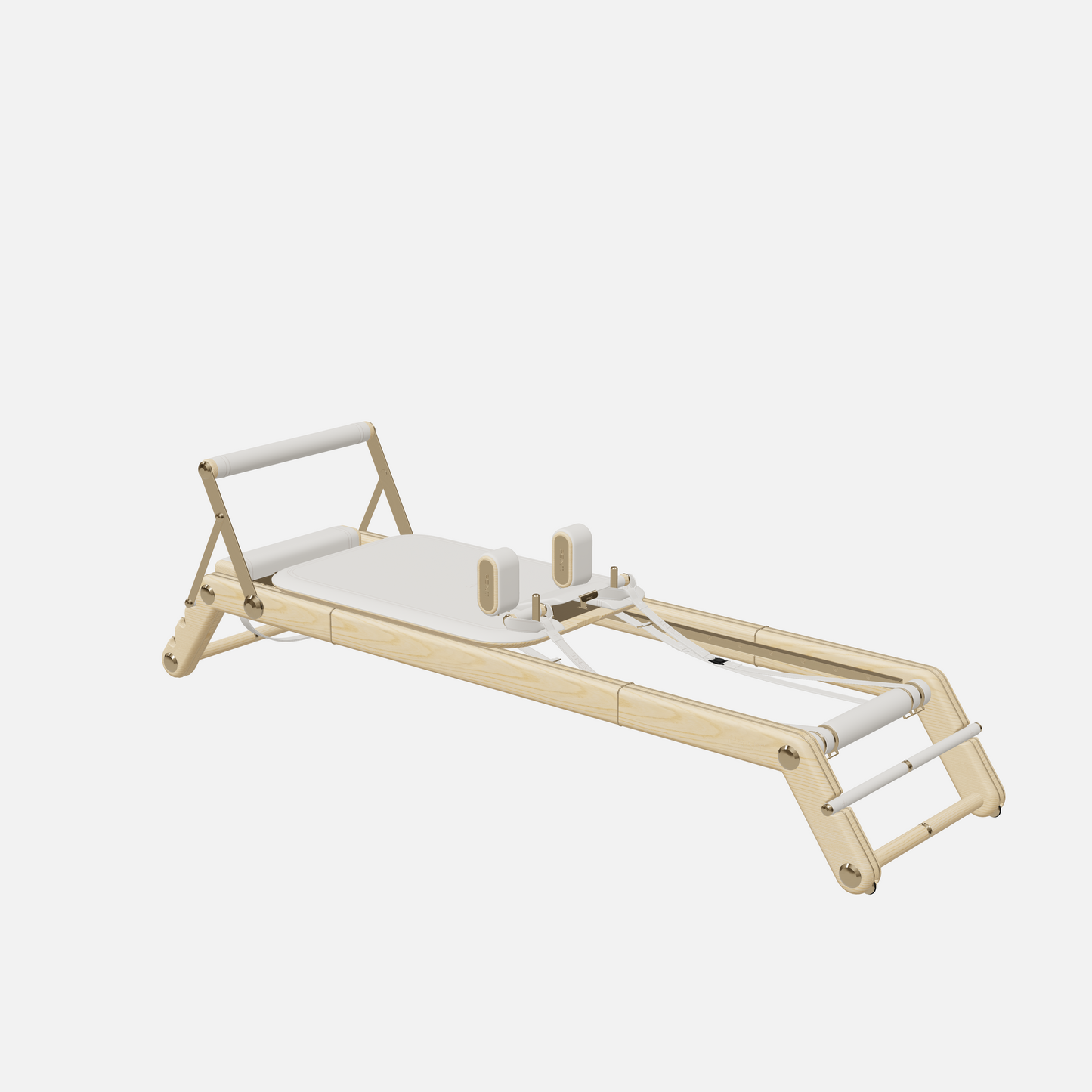 Joana Luxury Pilates Reformer — Gold, Natural Ash, White