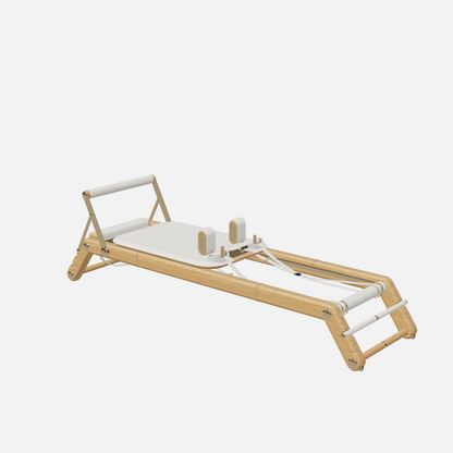 Joana Luxury Pilates Reformer — Gold, Natural Oak, White
