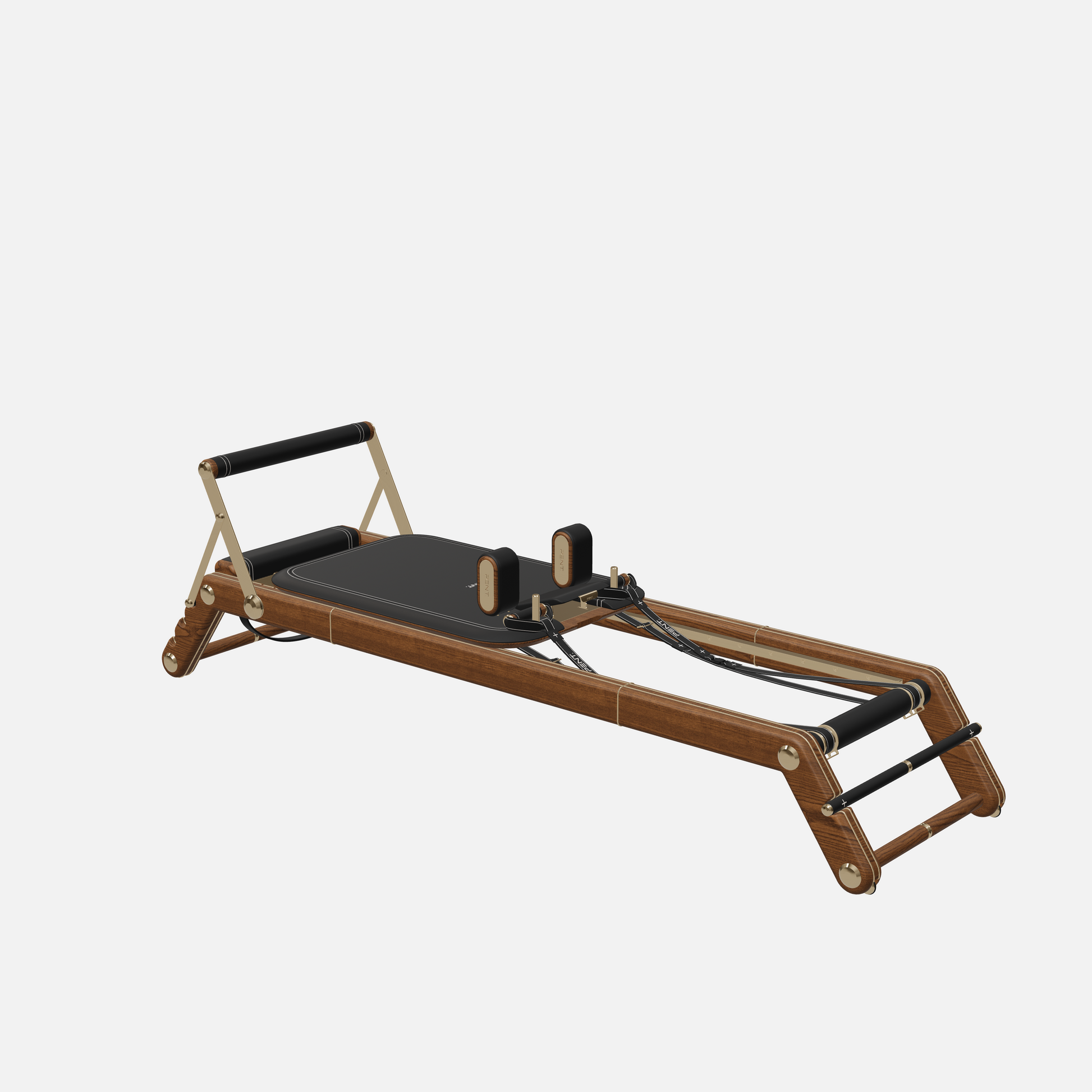 Joana Luxury Pilates Reformer — Gold, Walnut Ash, Black