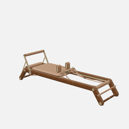 Joana Luxury Pilates Reformer — Gold, Walnut Ash, Brown