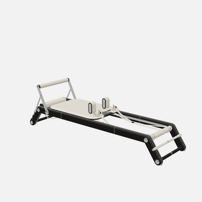 Joana Luxury Pilates Reformer — Stainless Steel, Black Ash, Beige