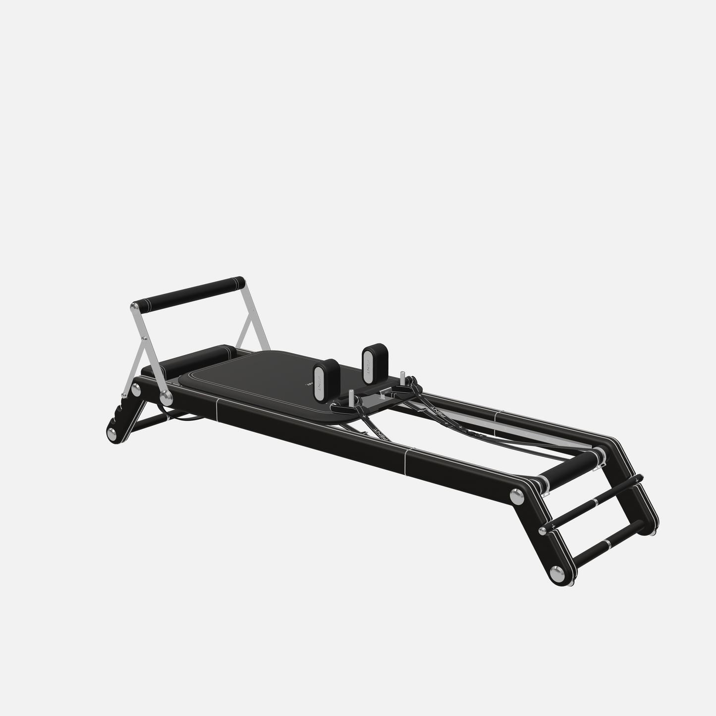 Joana Luxury Pilates Reformer — Stainless Steel, Black Ash, Black