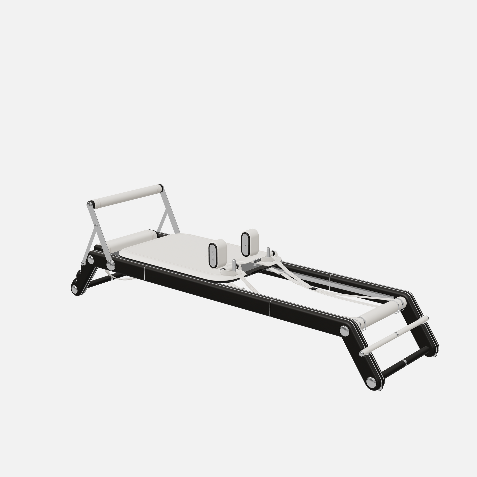 Joana Luxury Pilates Reformer — Stainless Steel, Black Ash, White