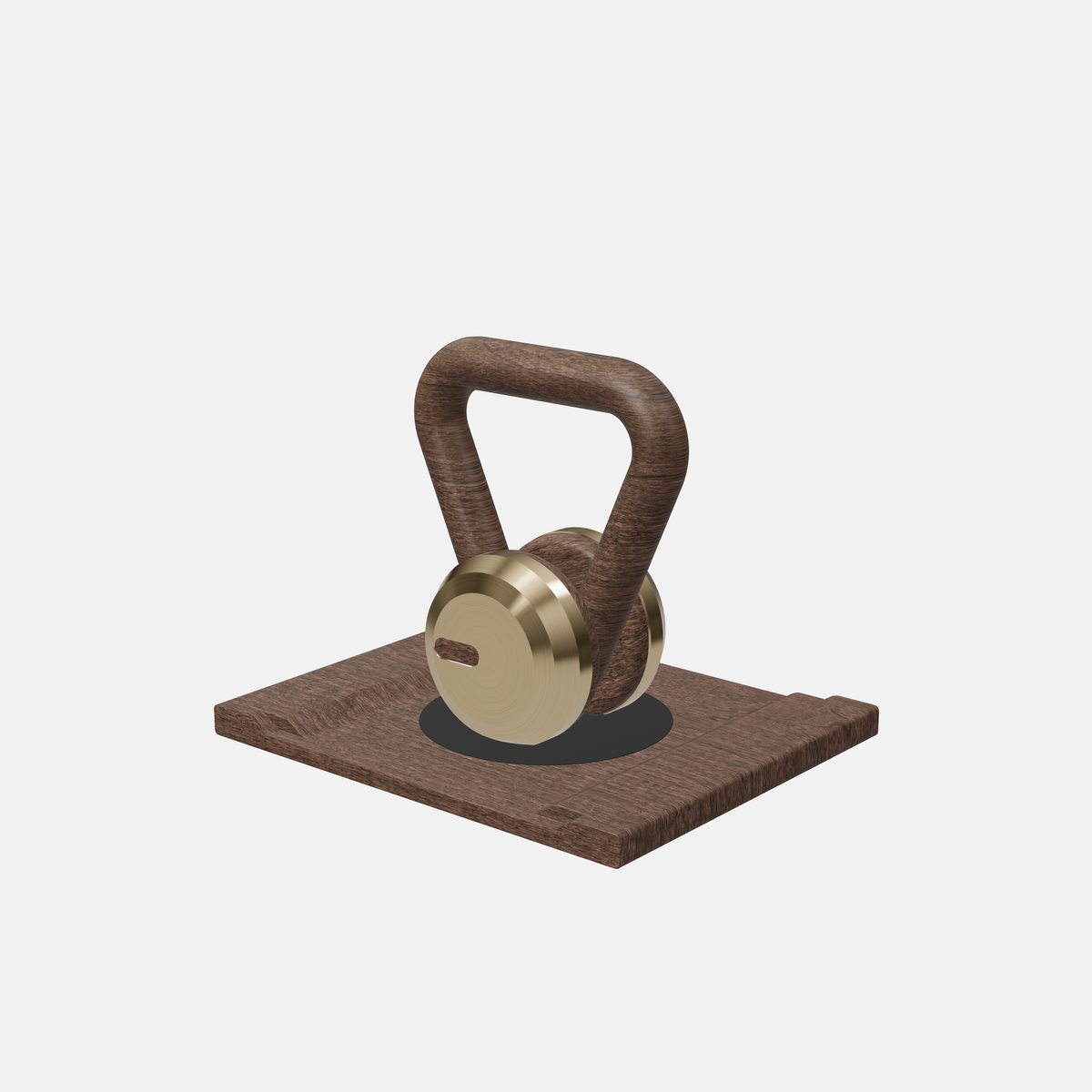 Lova Individual Kettlebell — Gold, Dark Walnut, Black
