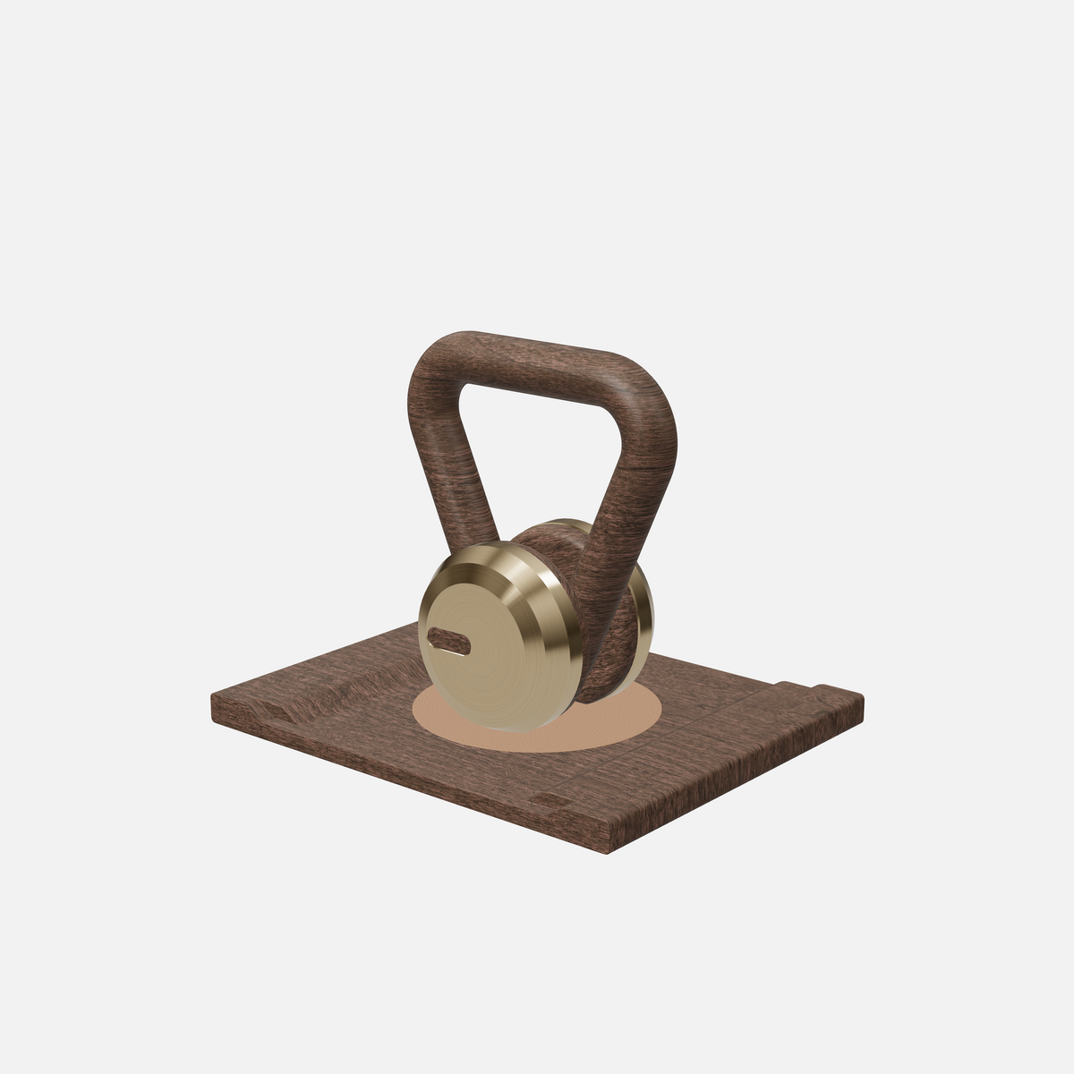 Lova Individual Kettlebell — Gold, Dark Walnut, Brown