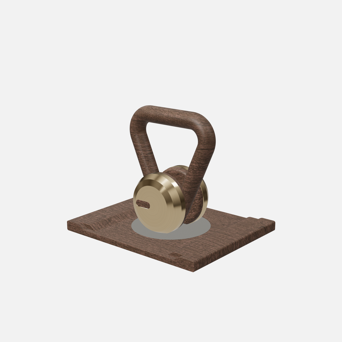 Lova Individual Kettlebell — Gold, Dark Walnut, Grey